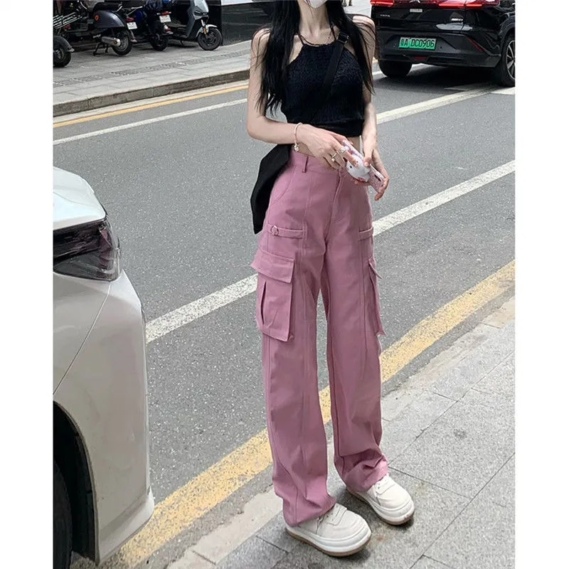 Cargo Pants Women Jeans High Street Retro Hip Hop Baggy Jeans Women Clothing Casual Wide Leg High Waisted Jeans Woman Pants