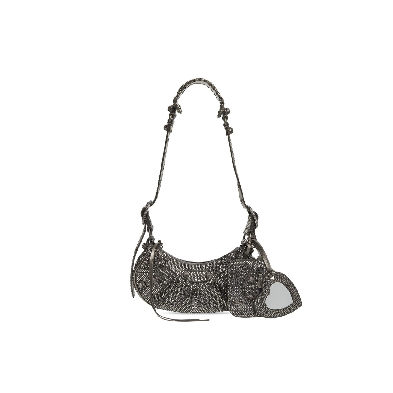 LE CAGOLE PLUS SMALL RHEINSTONE SHOULDER BAG