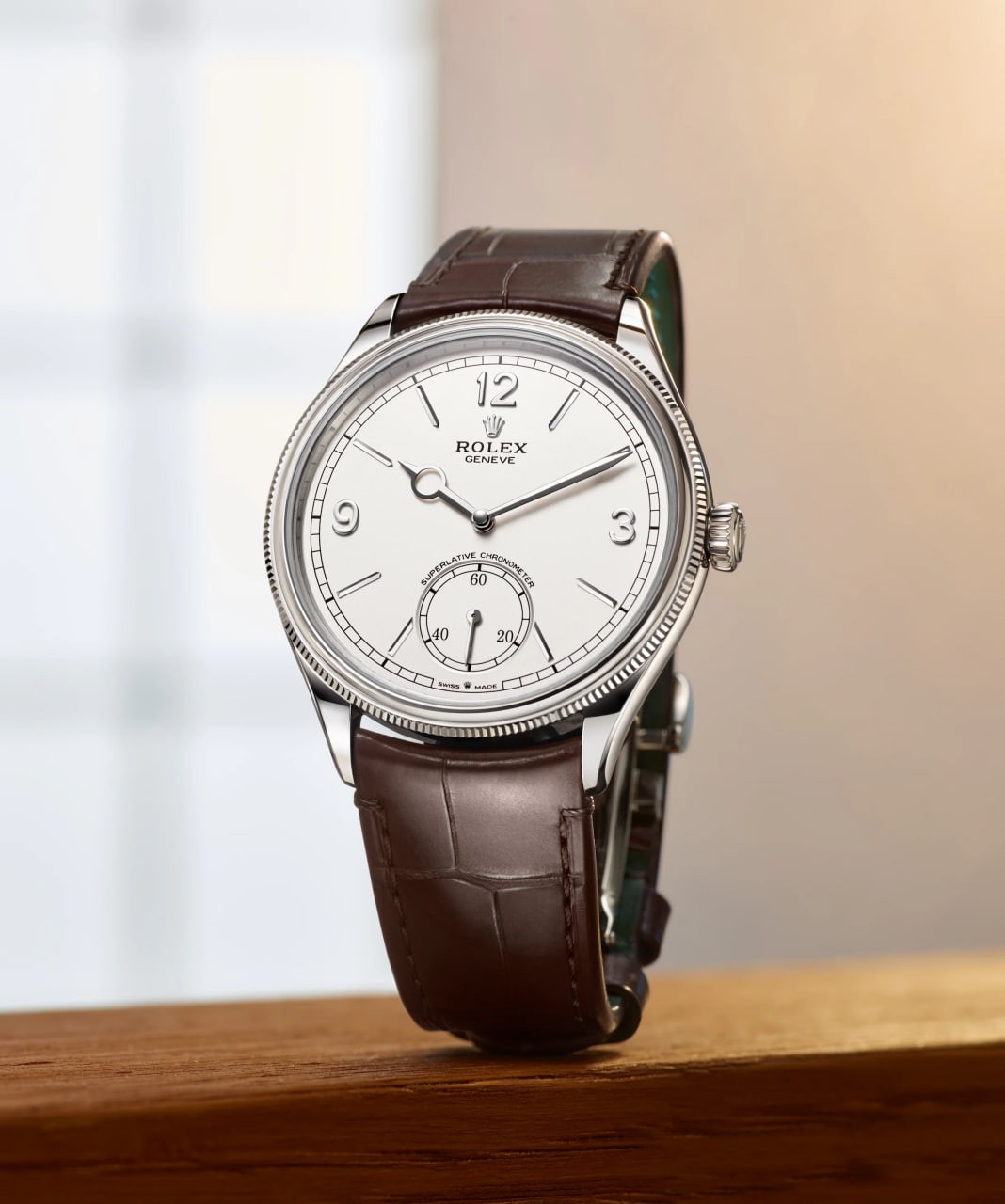 Type 1908  39mm, 18K white yellow gold, burnished finish